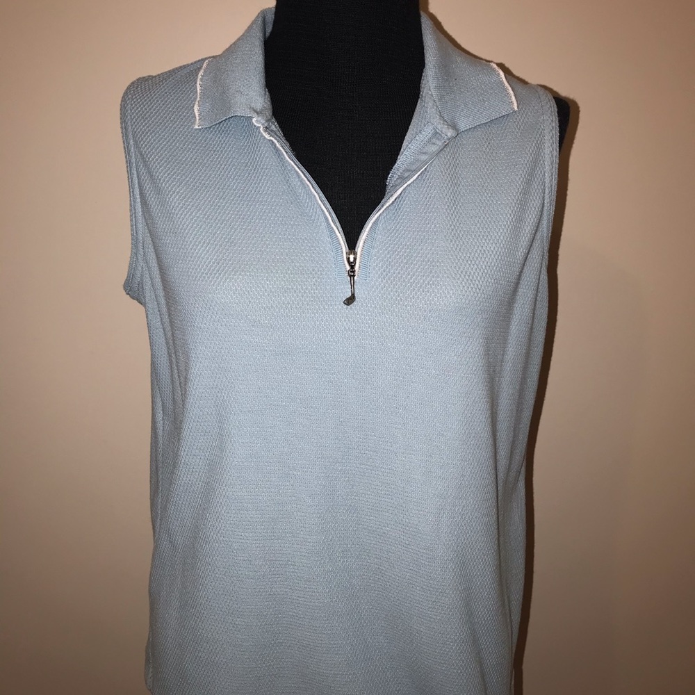 Line up zip up collared golf top